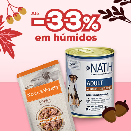 Até 33% de desconto em alimentação húmida para cão Até 33% de desconto em alimentação húmida para cão