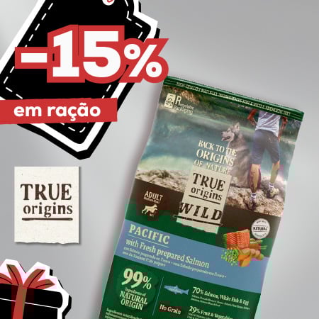 True Origins: -15% em toda a ração para cão