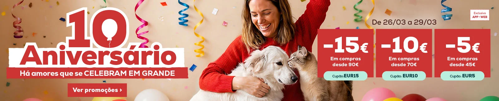 15&euro; de desconto em compras desde 90&euro; ou 10&euro; de desconto em compras desde 70&euro; ou 5&euro; de desconto em compras desde 45&euro;