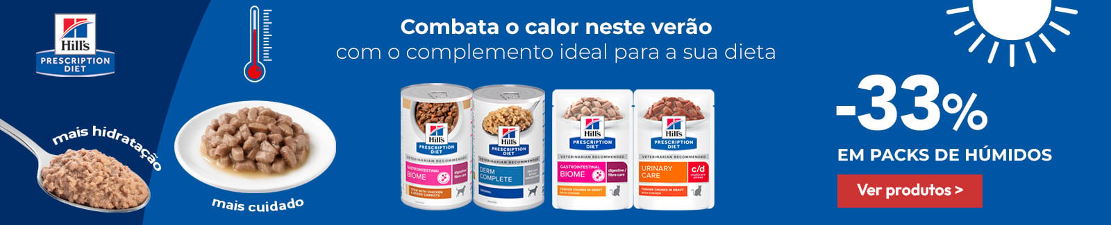 Hill's: Mais de -30% numa sele&ccedil;&atilde;o de packs de comida h&uacute;mida
