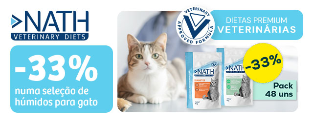 Nath: -33% numa seleção de packs de alimentação húmida para gato