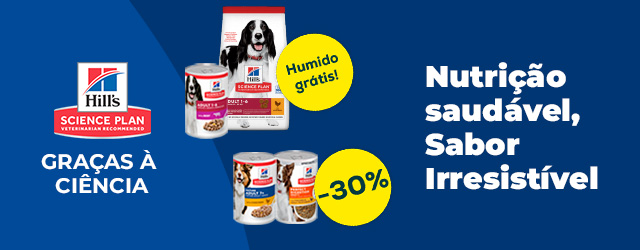 Hills Science Plan: latas grátis na compra de seleção de ração para cão junior e -30% em packs de 48 uns. de alimentação húmida