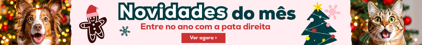 Novas Promoções de Natal com até 50% de desconto em alimetação, snacks, camas, brinquedos, arranhadores e muito mais.