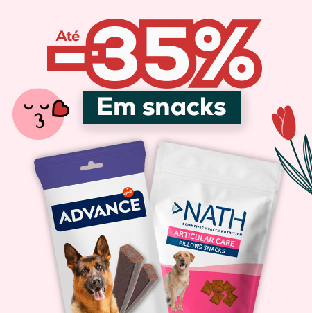 Até -35% numa seleção de snacks para cão