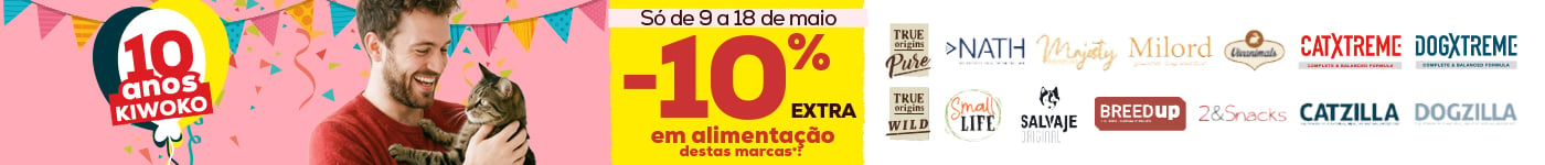 Aniversário Kiwoko: 10% de desconto extra em marcas selecionadas