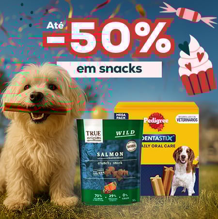 Até 50% em seleção de snacks