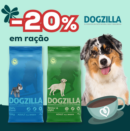 Dogzilla: 20% de desconto em seleção de ração Dogzilla: 20% de desconto em seleção de ração