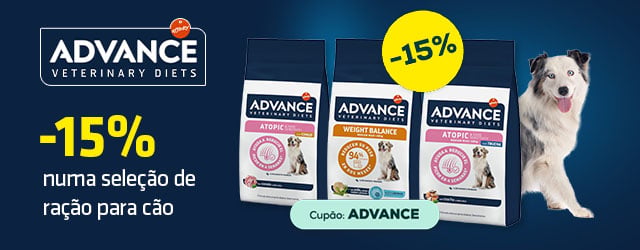 Advance: -15% numa seleção de ração para cão