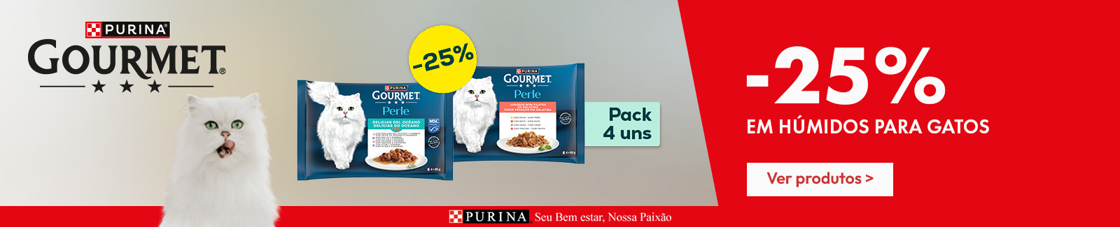 Gourmet: -25% numa sele&ccedil;&atilde;o de alimenta&ccedil;&atilde;o h&uacute;mida para gato