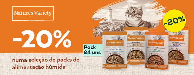 Nature's Variety: -20% em seleção de packs de alimentação húmida 24 un.