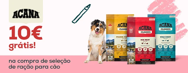 Acana: 10€ para si na compra de uma seleção de ração para cão