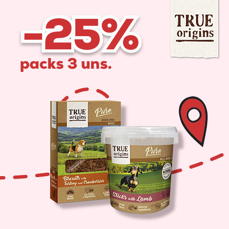 True Origins Pure: -25% numa seleção de snacks para cães