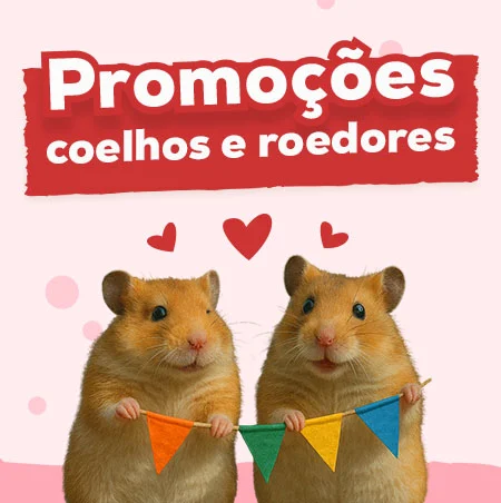 Promoções para coelhos e roedores