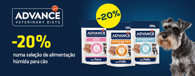 Advance: -20% numa seleção de alimentação húmida para cão Advance: -20% numa seleção de alimentação húmida para cão