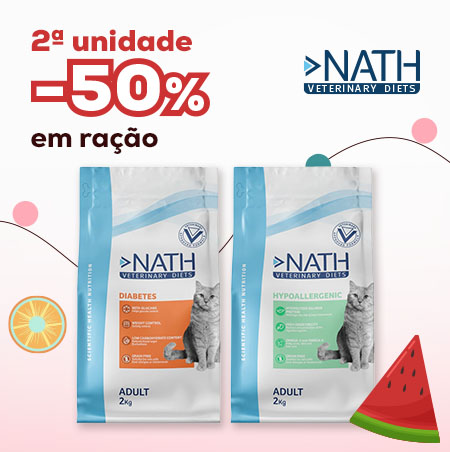 Nath Veterinary Diets: -50% na 2.ª un. numa seleção de ração para gato 2 kg