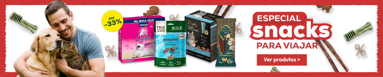 Snacks para viajar: At&eacute; -33% numa sele&ccedil;&atilde;o de snacks