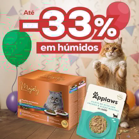 Até -33% numa seleção de húmidos para gato