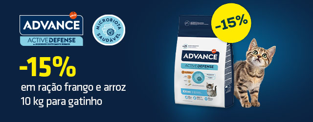 Advance: -15% numa seleção de ração para gatinhos de 10 kg