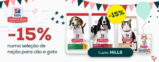 -15% numa seleção de ração Hill's
