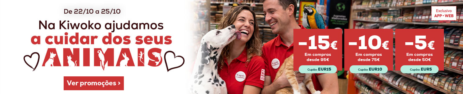 15&euro; de desconto em compras desde 95&euro; com o cup&atilde;o EUR15, 10&euro; de desconto em compras desde 75&euro; com o cup&atilde;o EUR10 ou 5&euro; de desconto em compras desde 50&euro; com o cup&atilde;o EUR5