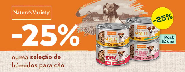 Nature's Variety: -25% numa seleção de packs de alimentação húmida para cão