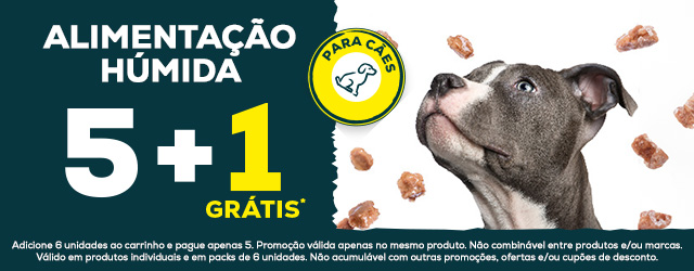 5+1 grátis em alimentação húmida para cão