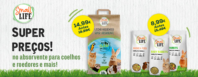 Small Life: Super preços no substrato e alimentação para roedores