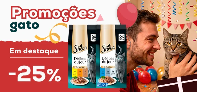 Sheba: -25% numa seleção de packs de húmidos para gato