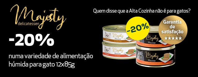 Majesty: -20% em packs de alimentação húmida (24 unid.)
