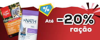 Até -20% em alimentação para gato