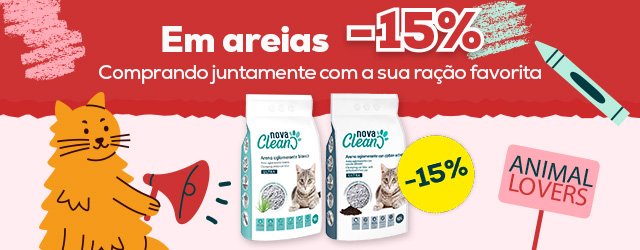 Areias: -15% em areias na sua compra conjunta com ração