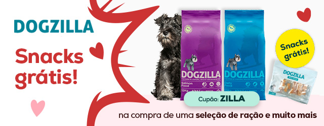 Dogzilla: snacks grátis com uma seleção de alimentos para cão e 4 + 2 snacks grátis em packs de snacks