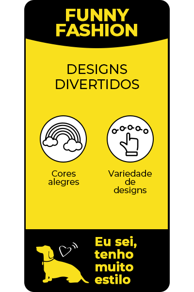 Gotoo Funny Fashion - Acessórios com desenhos divertidos para que o seu cão se divirta no passeio.