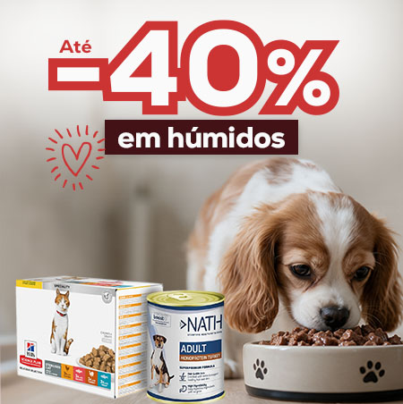 Até 40% de desconto em seleção de alimentação húmida