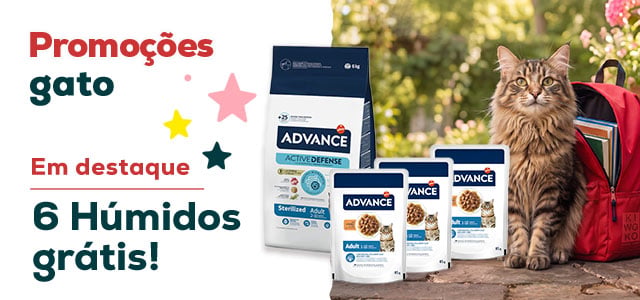Advance: 6 saquetas de alimentação húmida de oferta na compra de uma seleção de ração para gato