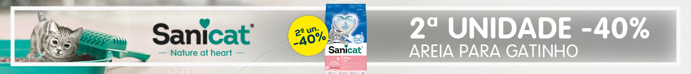 Sanicat: Areia para gatinho com -40% na 2ª unidade