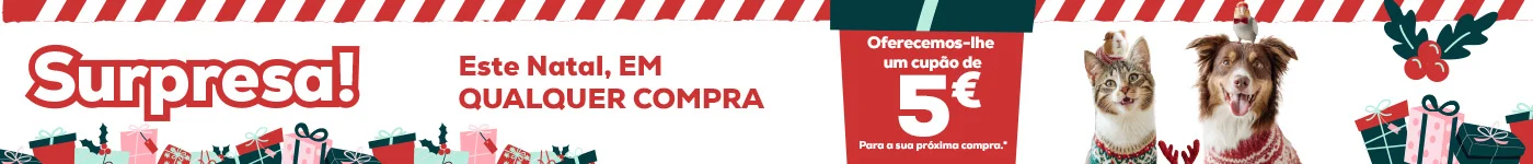 Compre durante o mês de dezembro e oferecemos -5€ para a sua próxima compra