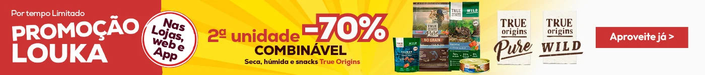 True Origins: -70% na 2ª unidade de ração, alimentação húmida e snacks para gato