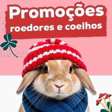 Promoções para coelhos e roedores Promoções para coelhos e roedores