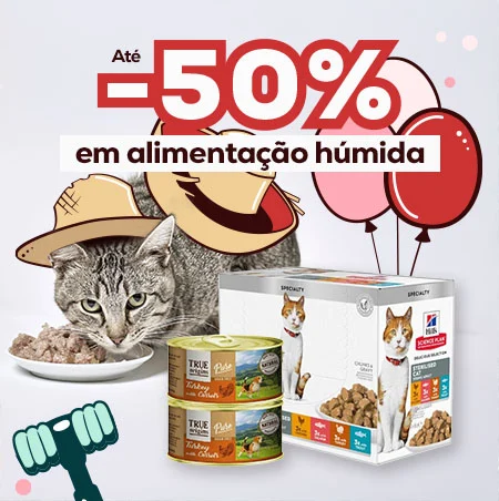 Até -50% em alimentação húmida