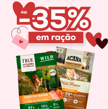 Até -35% numa seleção de ração para gato