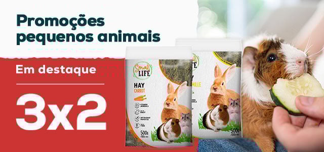 Small Life: Leve 3, pague 2 em feno 500 g de diferentes sabores