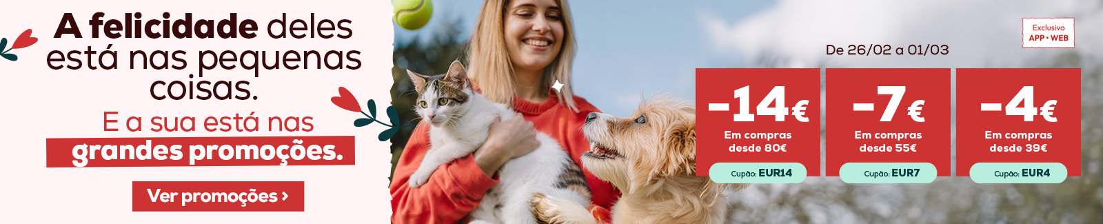 14&euro; de desconto em compras desde 80&euro; ou 7&euro; de desconto em compras desde 55&euro; ou 4&euro; de desconto em compras desde 39&euro;