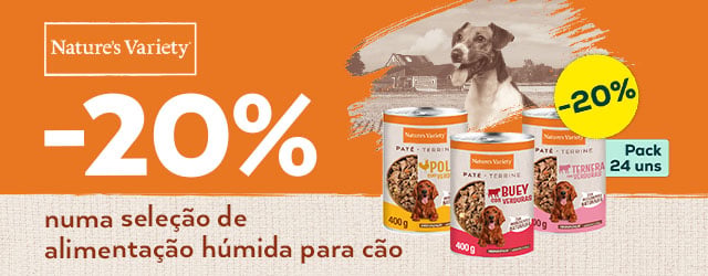 Nature's Variety: -20% numa seleção de alimentação húmida para cão Nature's Variety: -20% numa seleção de alimentação húmida para cão