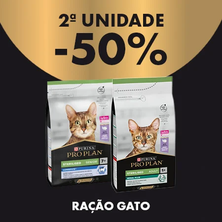 Pro Plan: -50% na 2ª unidade numa seleção de ração para gato