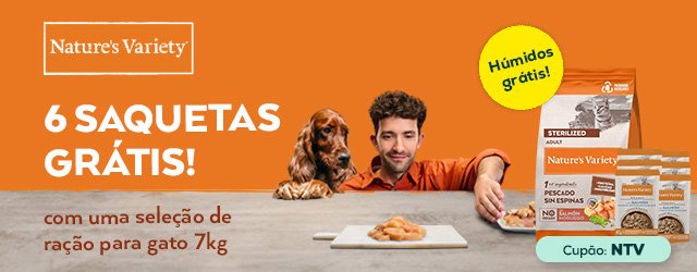Nature's Variety: 6 saqetas de húmidos grátis com uma seleção de ração para gato 7kg