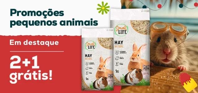 Small Life: 1 kg grátis na compra de feno natural 2 kg