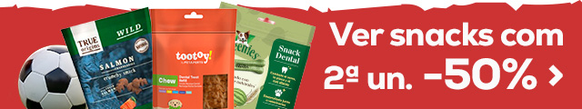 -50% na segunda unidade numa seleção de snacks