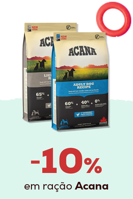 Acana: 10% de desconto em ração para cão 11,4kg