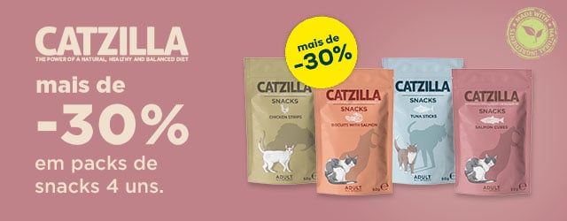 Catzilla: Mais de -30% em packs de snacks (4 un.)